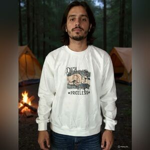 White "Being a Dad is an Honor" Crewneck Sweatshirt